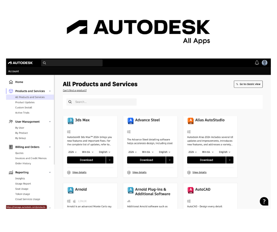 Panel autodesk